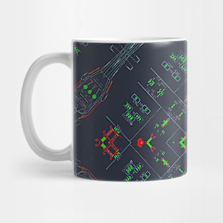 Aviation Pilot Display Pattern Mug